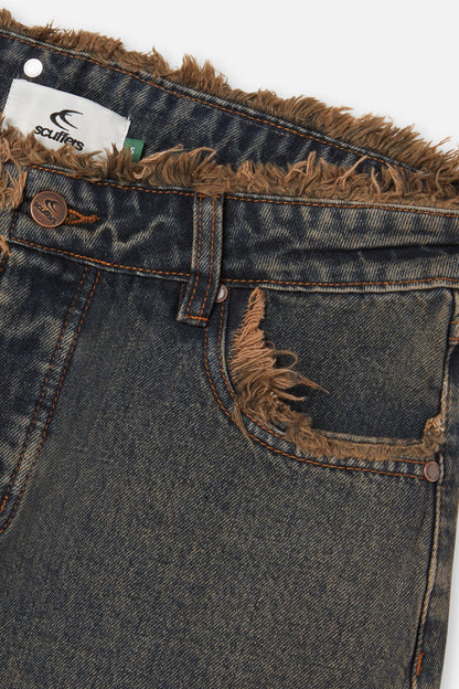 Label Brown Denim Skirt