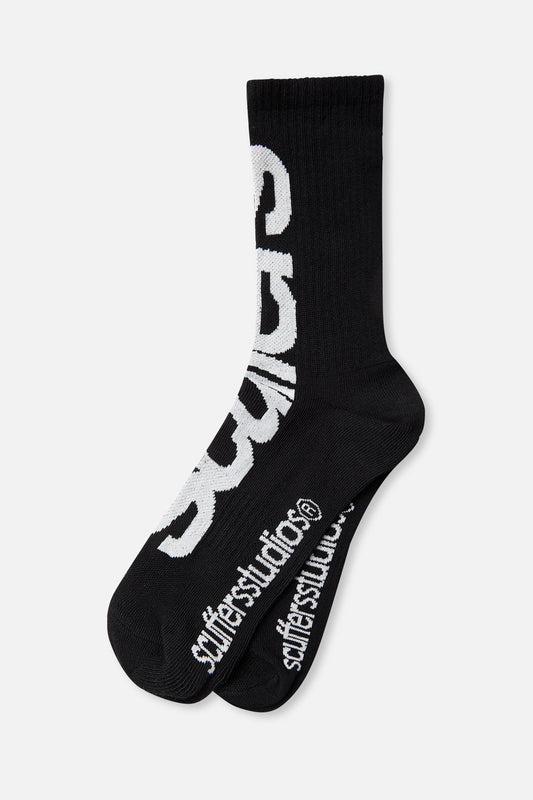 Full Black Socks