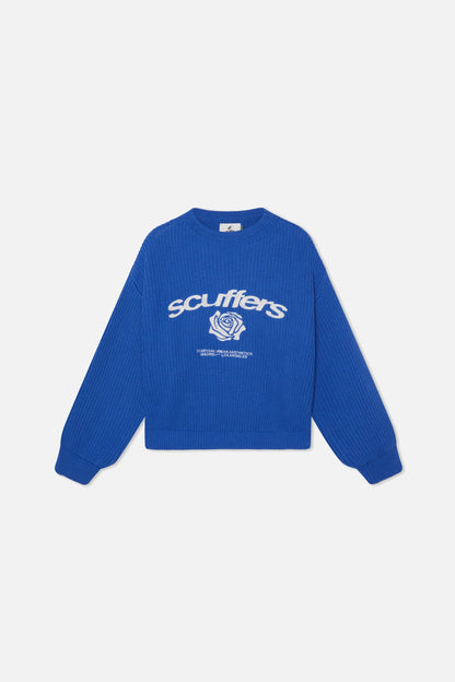Rose Royal Blue Knit