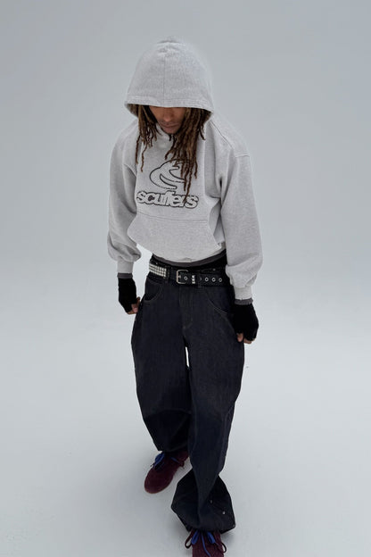 Double Light Grey Hoodie