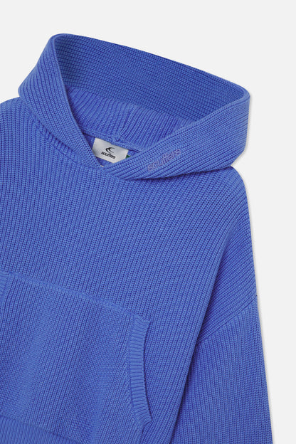 Bawdy Royal Blue Knit Hoodie