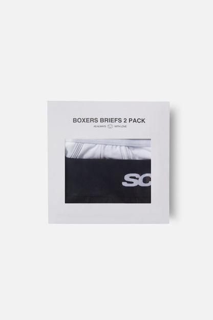 Basic Brief Black & White Boxers