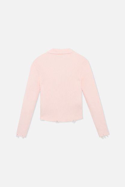 Blackie Ecru Zipper Knit