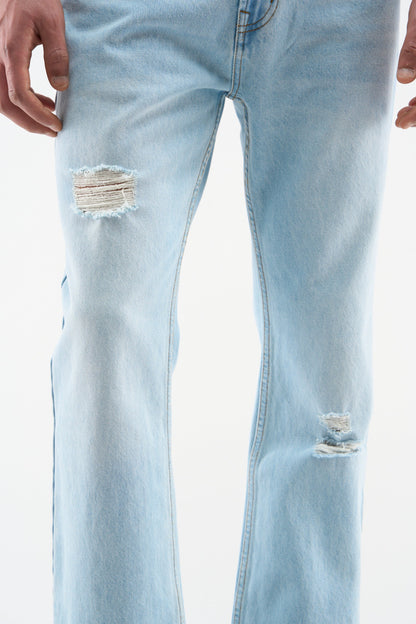 Classic Light Blue Straight Pants