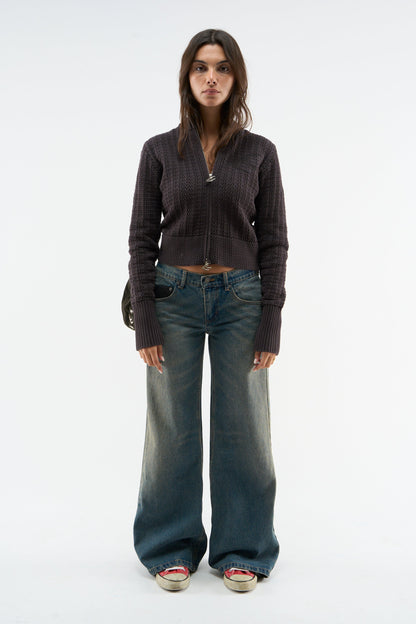 Stormy Brown Zipper