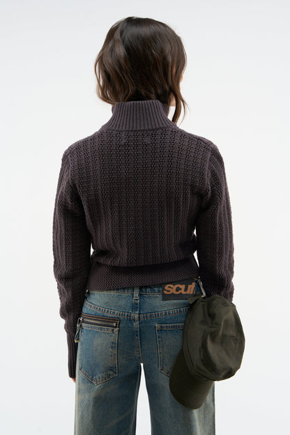 Stormy Brown Zipper