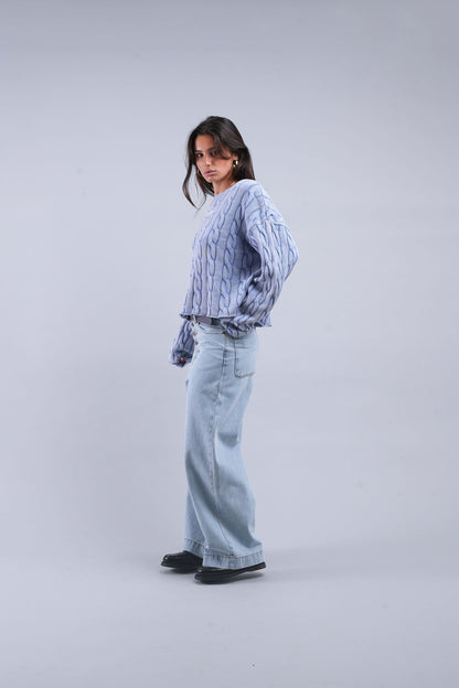 New Trench Blue Knit