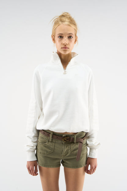 Bow Quarter Ecru Zip