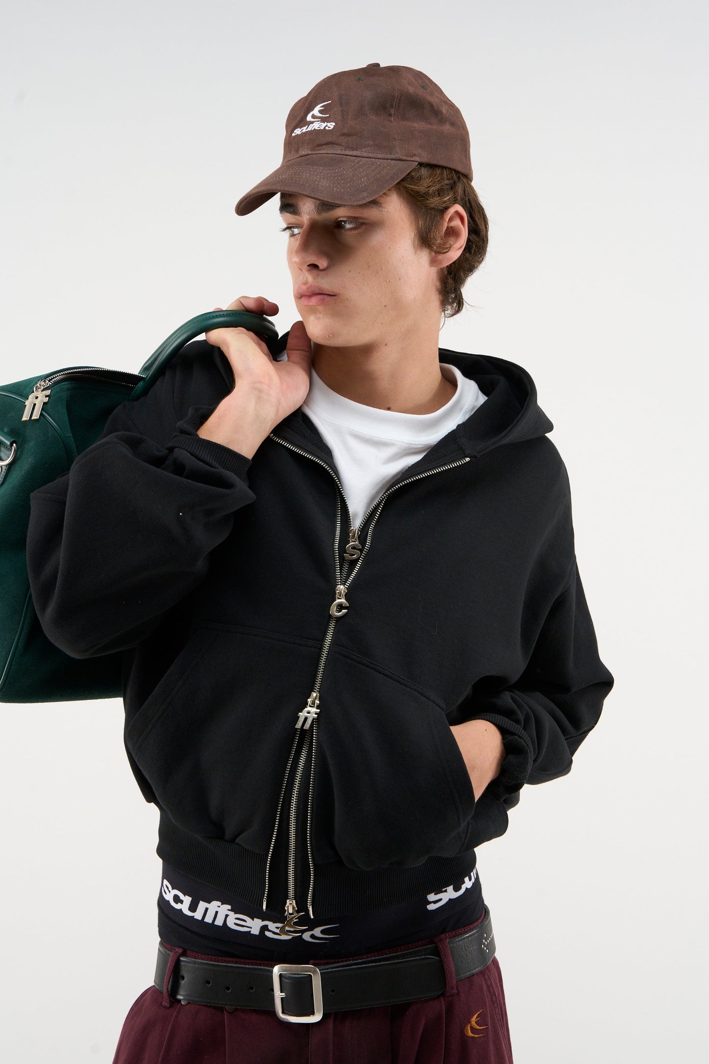 Steel Black Zipper