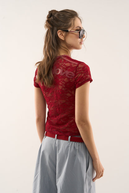 Suede Red Belt