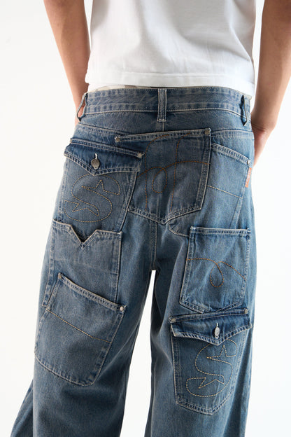 7Pocket Blue Pants