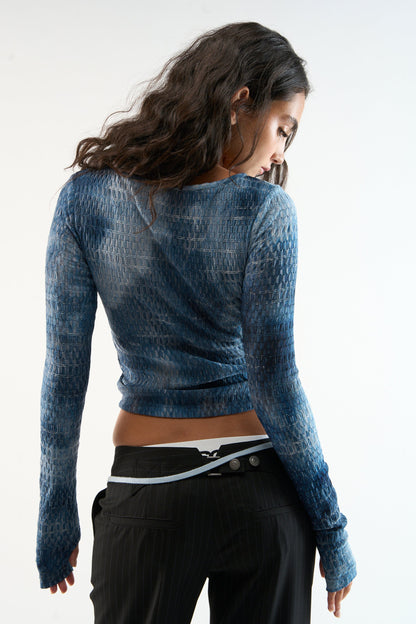 Text Blue Longsleeve