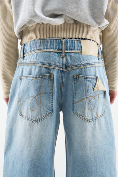 Brief Light Blue Pants