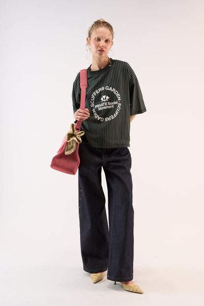 Pinstripe Green T-Shirt