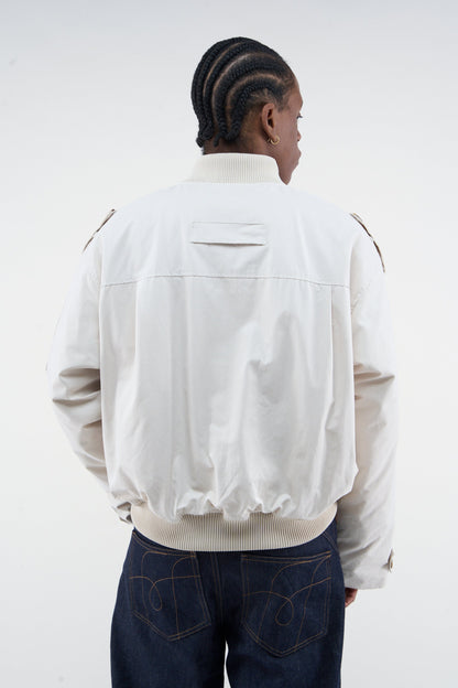 London Ecru Bomber Jacket