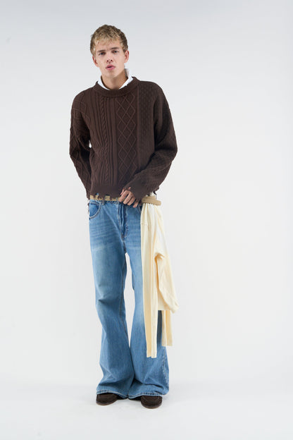 Split Brown Knit