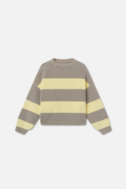 Hole Yellow & Grey Knit