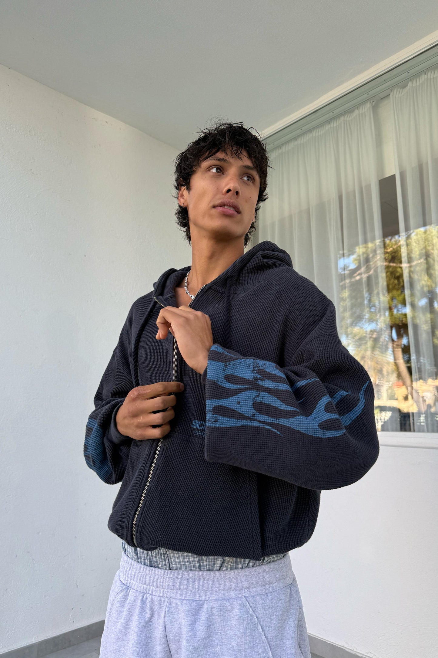 Flame Navy Zipper