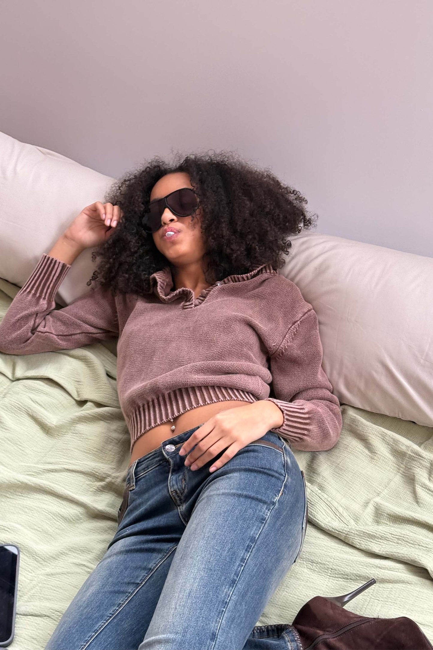 Agnes Brown Knit