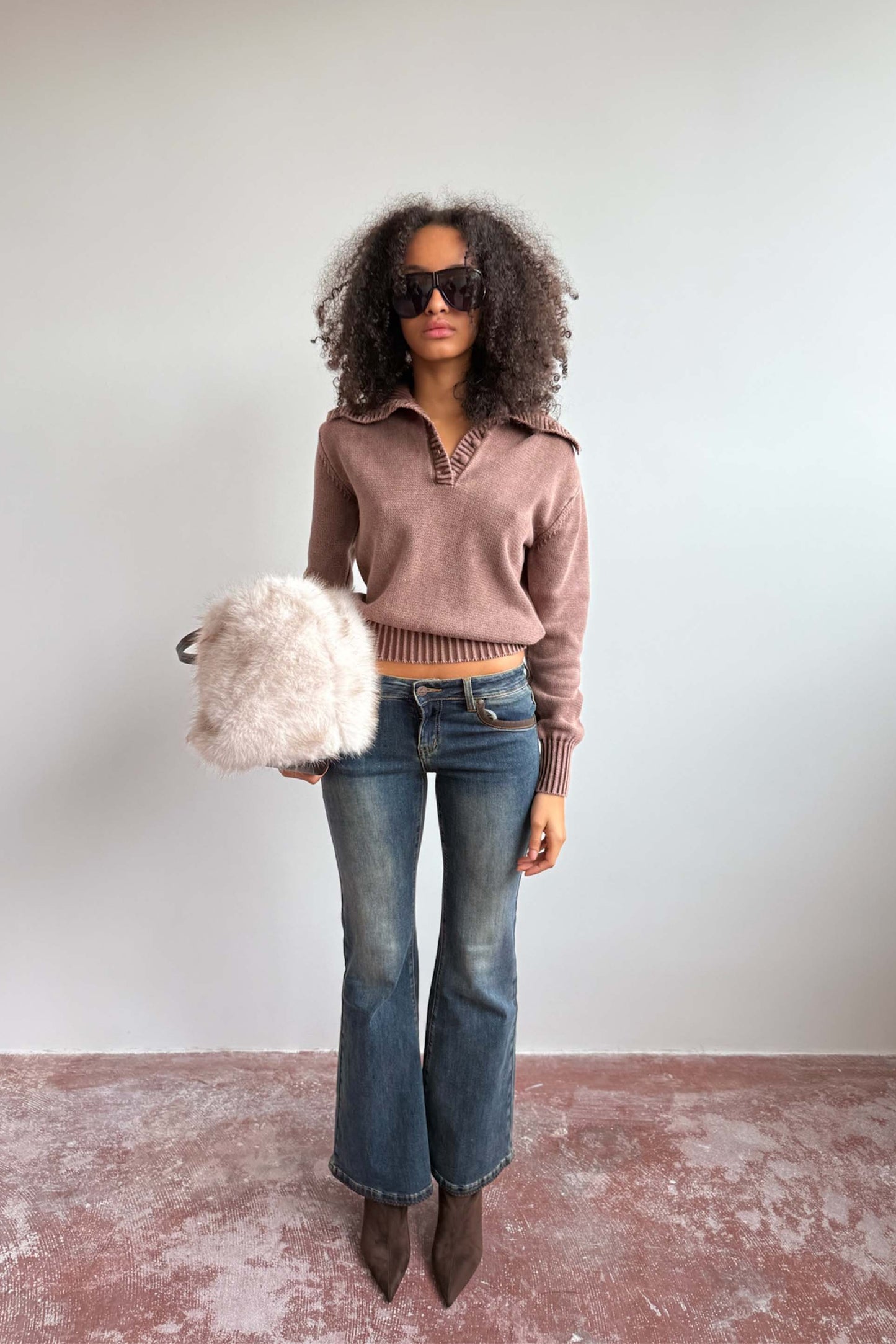Agnes Brown Knit