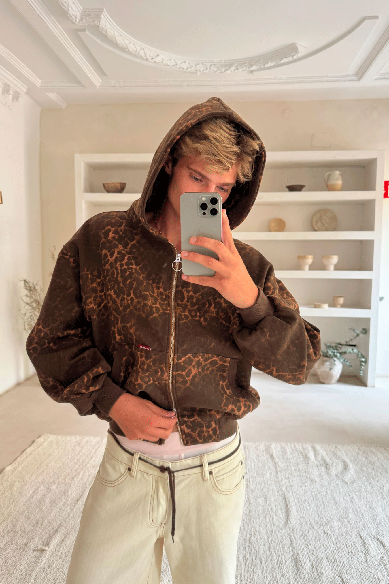 Scff Leopard Zipper