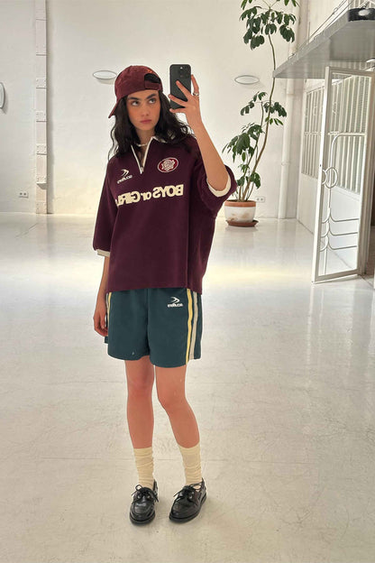 Boys or Girls Burgundy Polo