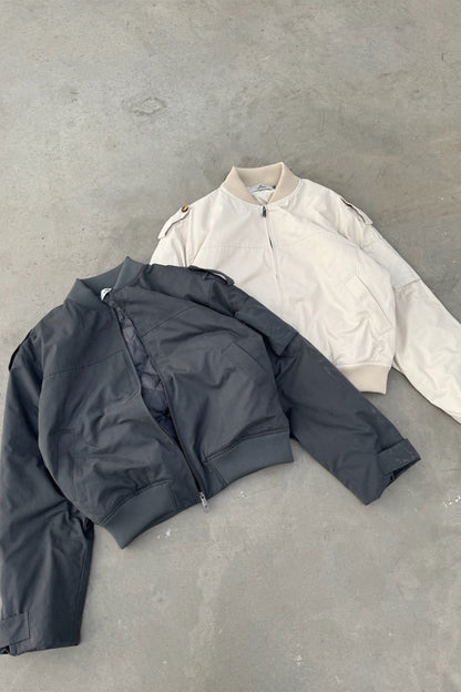 London Ecru Bomber Jacket