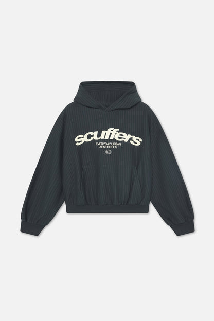 Iconic Dark Green Pinstripe Hoodie