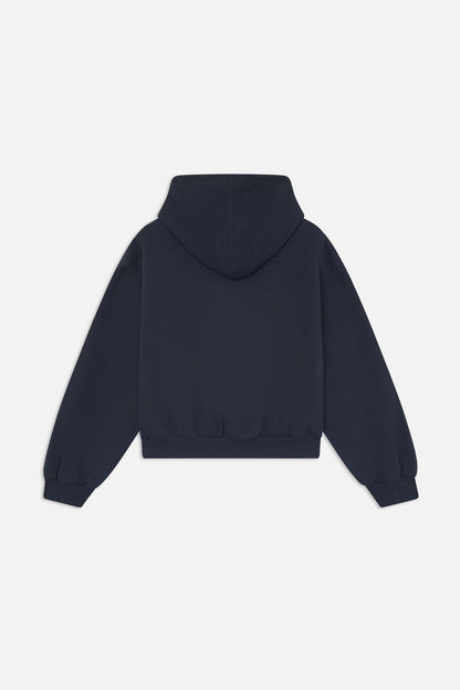 Logo Black Zipped Hoodie