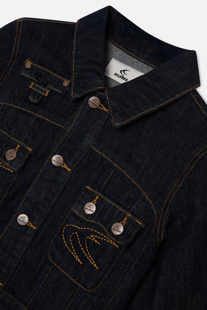 Marine Dark Blue Denim Jacket