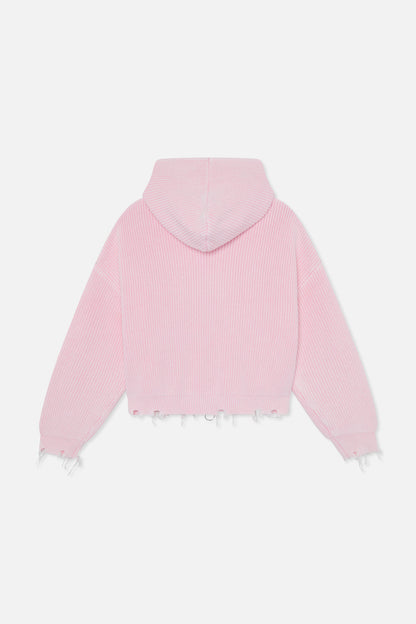New Light Pink Buzz Knit Zipper