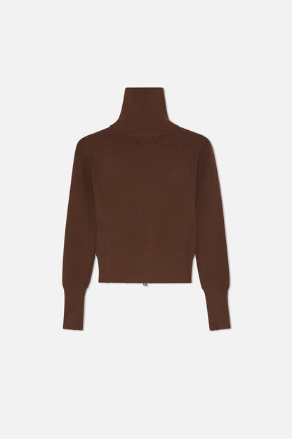 Nusa Brown Zipper