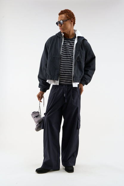Pinstripe Dark Work Jacket