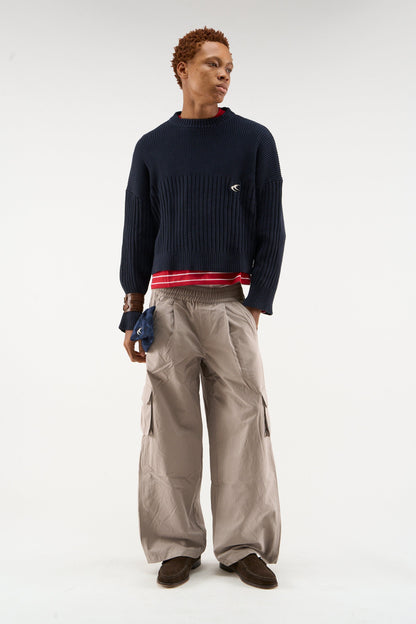 Pin Navy Knit