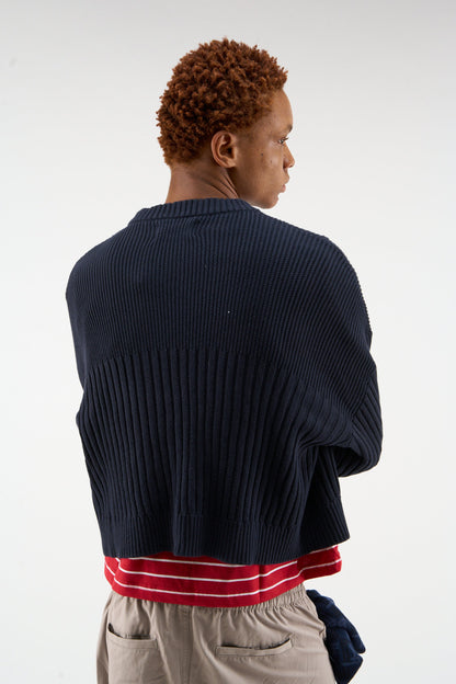 Pin Navy Knit