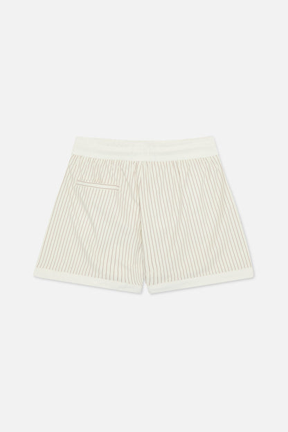 Pinstripe White Swimpants