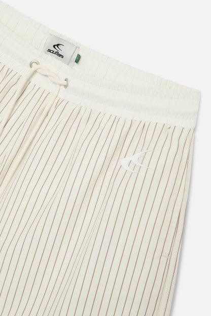 Pinstripe White Swimpants