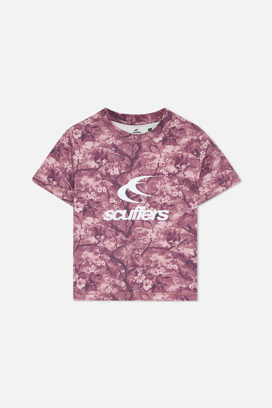 Real Flower Burgundy Fitted T-Shirt