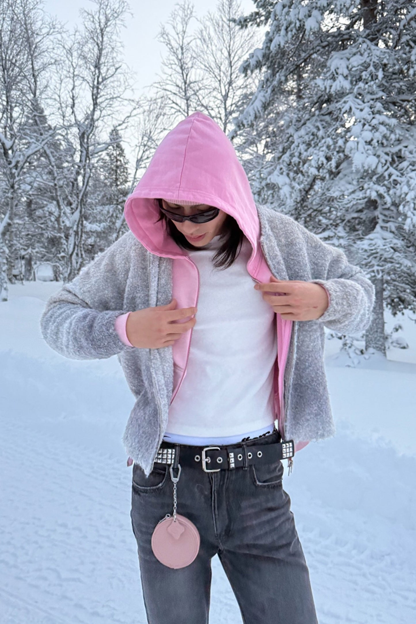 Quarter Grey Zipper Knit
