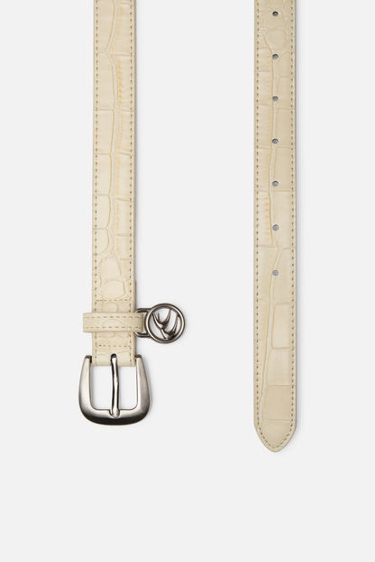 Slim Ecru Belt