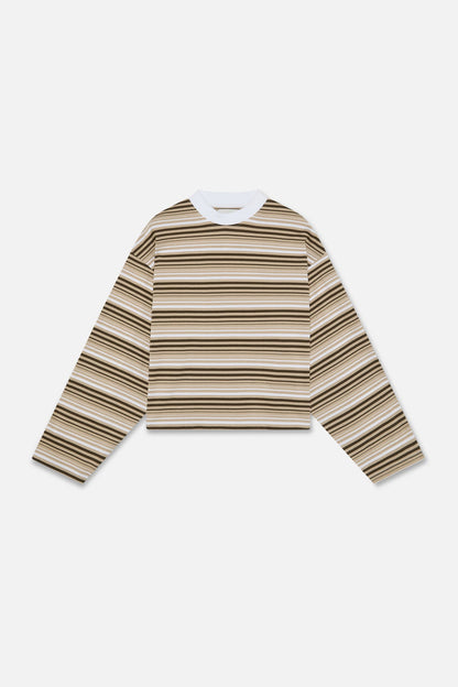 Sport Tech Brown Striped Longsleeve