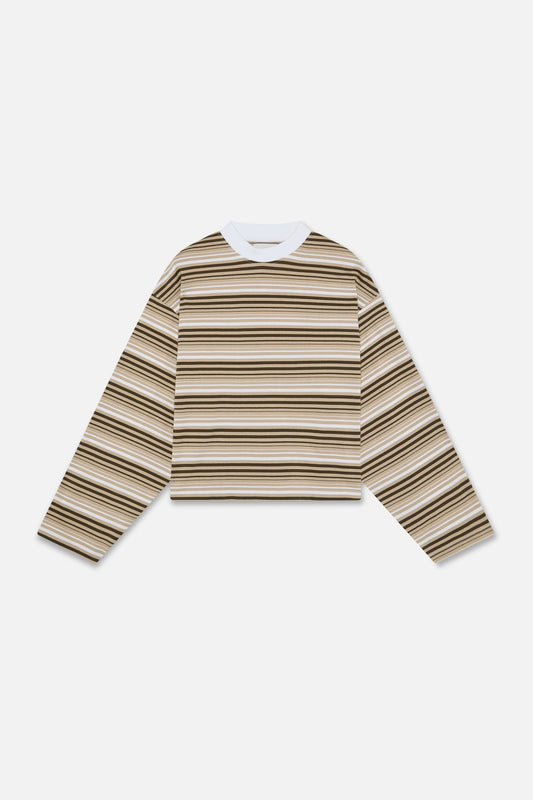 Sport Tech Brown Striped Longsleeve