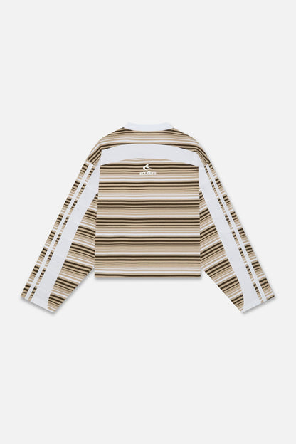Sport Tech Brown Striped Longsleeve