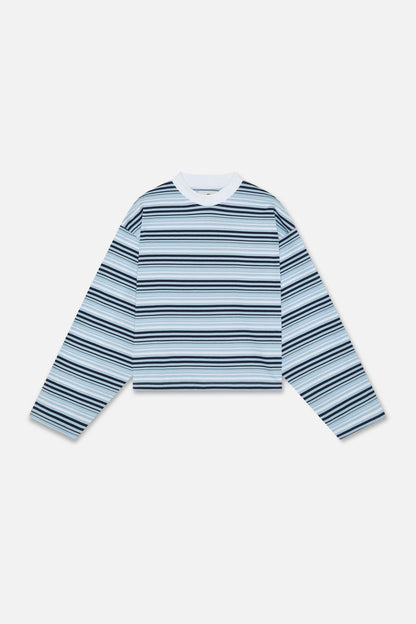 Sport Tech Navy Striped Longsleeve