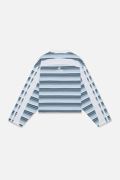 Sport Tech Navy Striped Longsleeve
