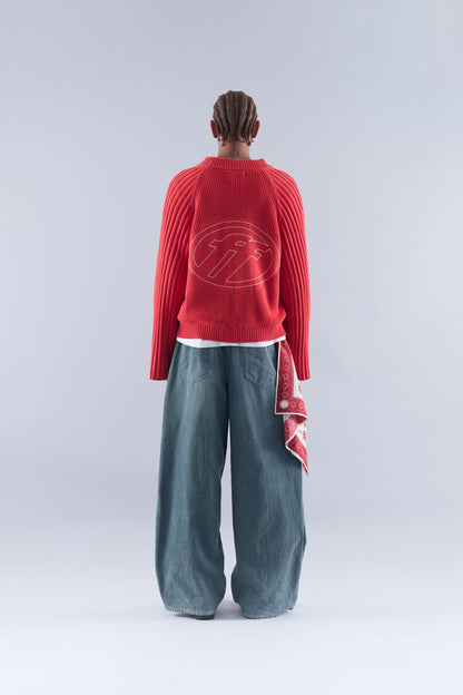 Berry Red Knit